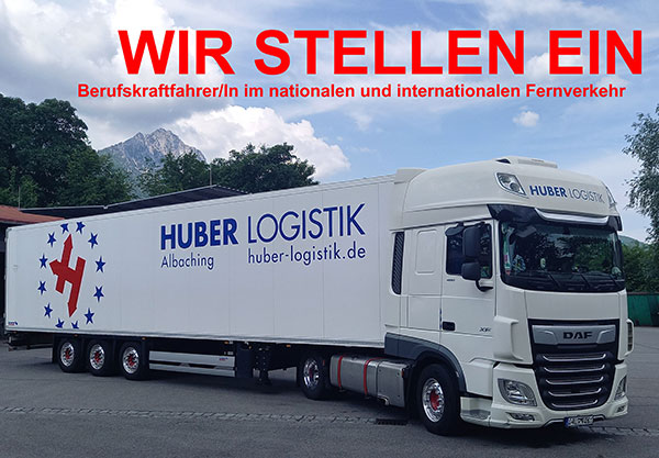 WIR SUCHEN - Huber Logistik WIR SUCHEN - Huber Logistik
